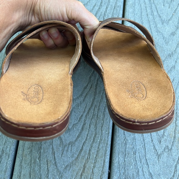 Chaco Wayfarer Slide Leather Sandal Toffee Size 6 - Picture 5 of 6